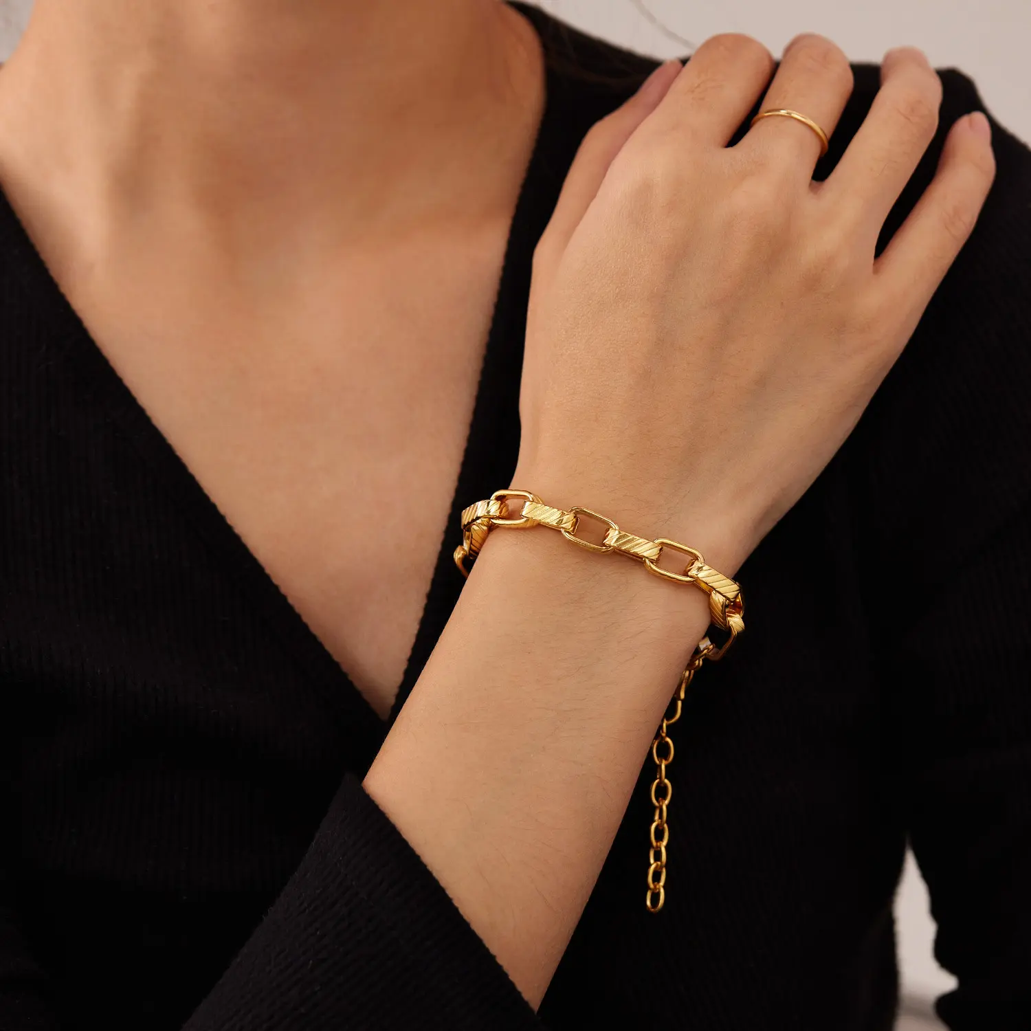 Vintage Bracelet Women's Stainless Steel Fashion Personality Stitching Commuter's All-Matching Jewelry