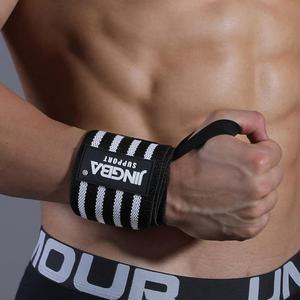 Muñequera ajustable, pulsera elástica de moda a rayas para hombres y mujeres, equipo protector deportivo para baloncesto y bádminton
