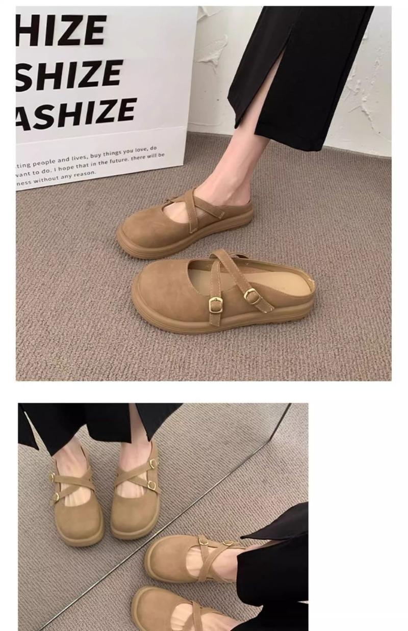 Product Introduction of Half Slippers Women Summer Outdoor Comfortable Flat Shoes College Style Mules Sandals 12