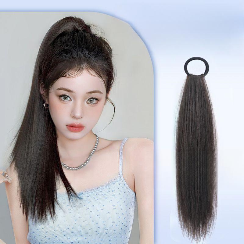 Rambut Palsu Ekor Kuda, Dua Muka, Rambut Lurus, Bentuk Gebu, - TikTok ...