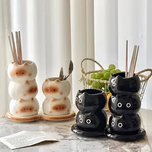 Cats Ceramic Cutlery Holder / Tempat Sendok Keramik Kucing Lucu Aesthetic Cat Homedecor