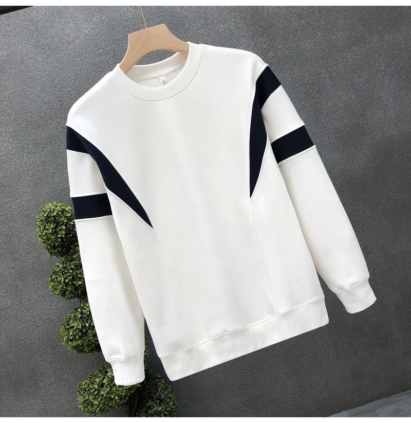 Product Introduction of Men's Sweater Spring and Autumn New Fashion Casual Round Neck Pullover Shirt Temperament Slim and Simple Trendy Top 5
