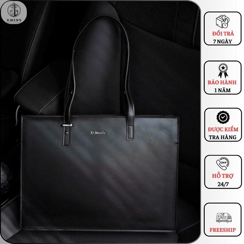 Túi Xách Nam Nữ Thời Trang Cao Cấp D.Men's, Túi Công Sở Đựng Vừa Lap 14inch, Thiết Kế Dây Độc Đáo Điều Chỉnh Tùy Ý SA15