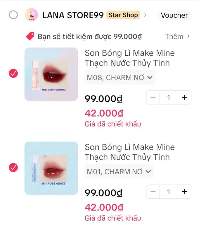Son Bóng Lì Make Mine Thạch Nước Thủy Tinh Trang Điểm Son Môi Nữ Women Cosmetic Mỹ Phẩm 2