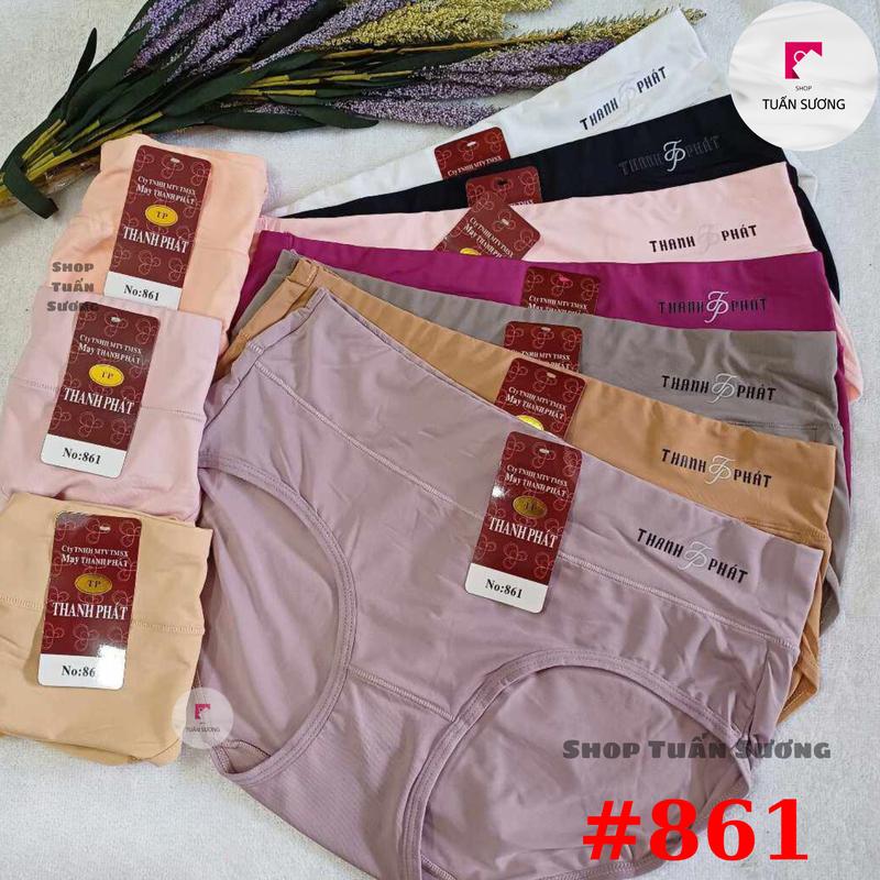 Set 5-10 Quần Lót Nữ, Mã 861, Chất Thun Lạnh, Lưng Cao, Ôm Bụng, Mềm Mịn, Co Giãn Thỏa Mái