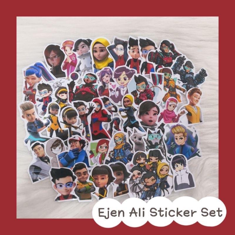 Ejen Ali Stiker Ejen Alicia Stiker Set waterproof sticker with - TikTok ...