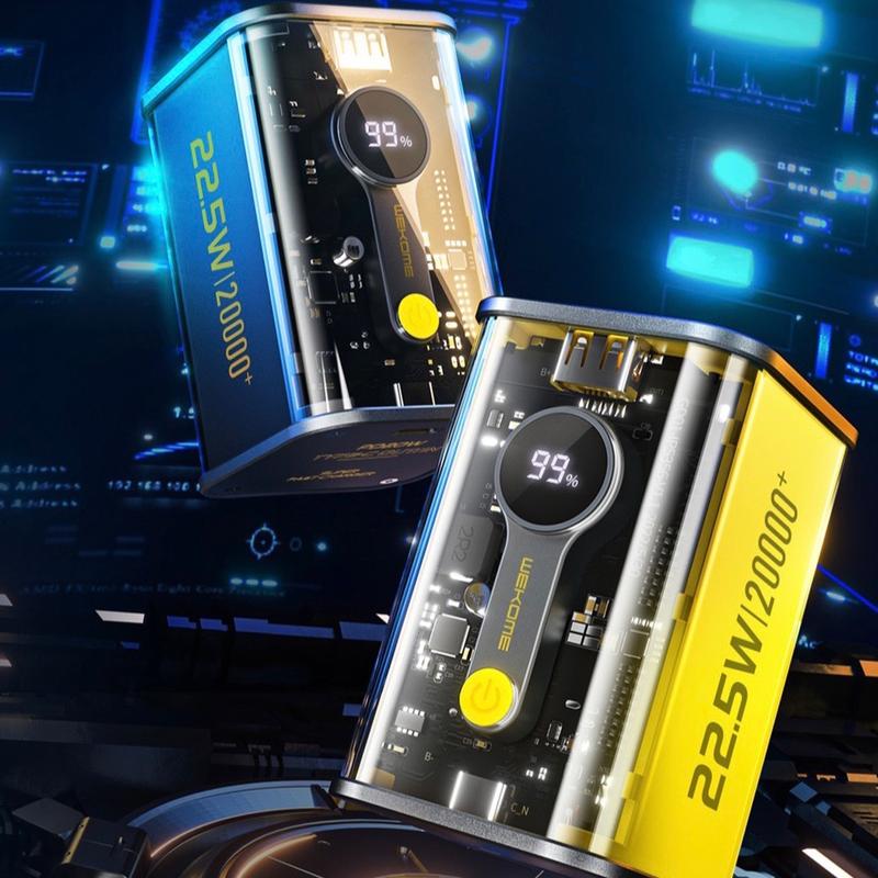 Sạc Dự Phòng 22.5W Trong Suốt 10.000mah Wekome WP-333 Sạc Nhanh PD/QC3.0 22.5W BH 6 Tháng - Sạc Pin Pin Dự Phòng