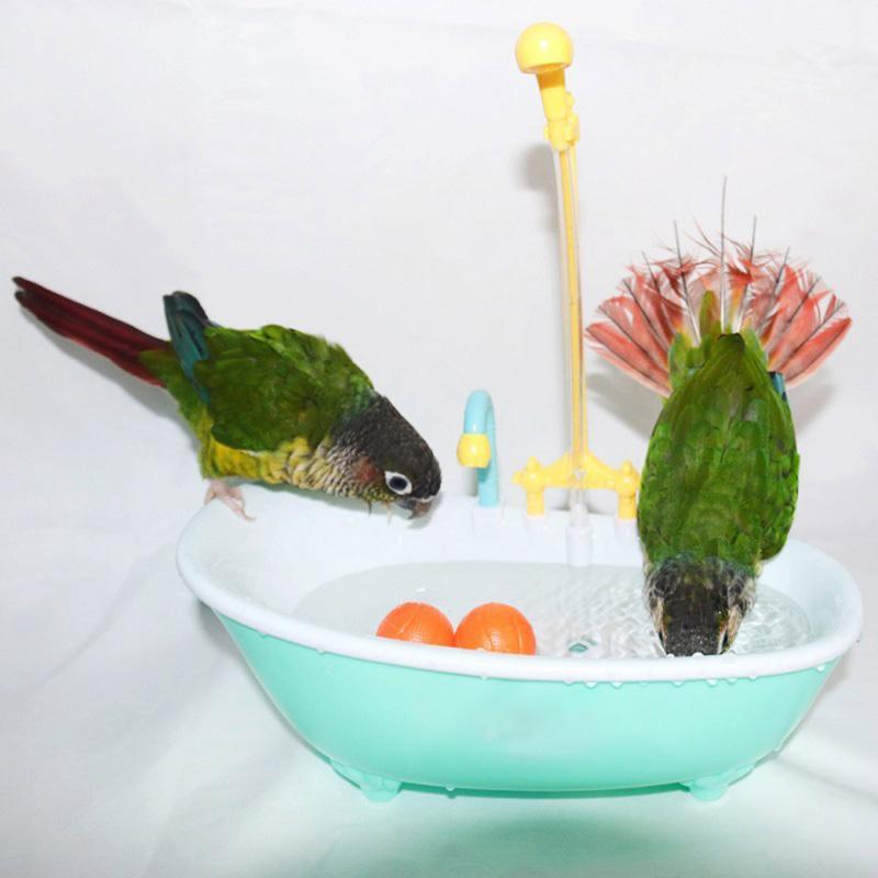 Parrot Shower Pet Bird Bath Cage Basin Parrot Bath Basin Parrot Shower Bowl Birds Accessories Parrot Toy Bird Bathtub 2