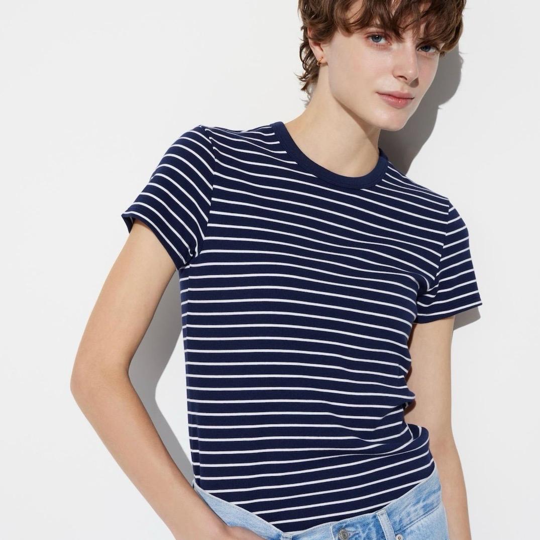 Áo thun tăm tay ngắn vải mềm mịn mùa hè cho nữ Nhật