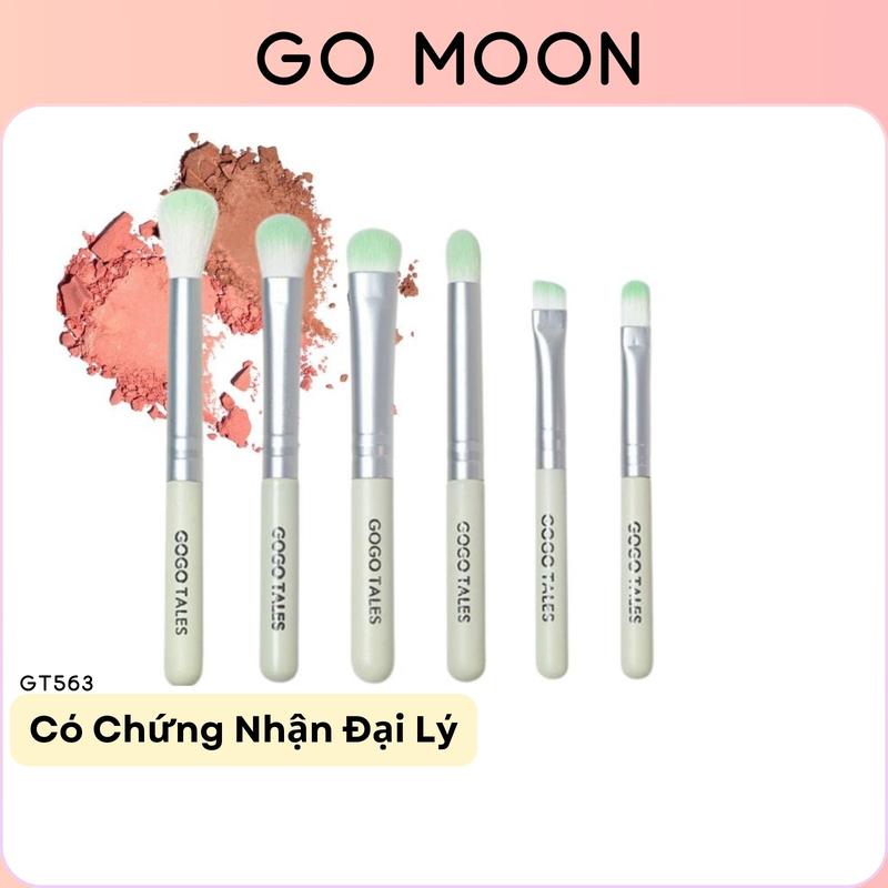 Bộ 6 cọ trang điểm mắt Gogo tales GT563 nhỏ mini chuyên mắt kèm hộp đựng chính hãng gogotales đầu cọ siêu mềm Cosmetic Mỹ Phẩm Women Nữ Mascara