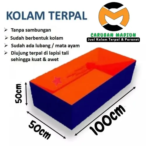 KOLAM TERPAL MURAH BONUS PEMBUANGAN AIR