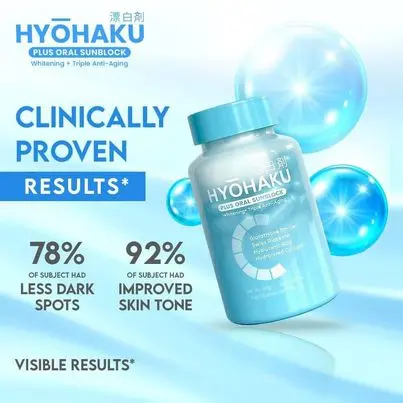Hyohaku Glutathione 60 capsule 730MG w/ Oral Sunblock with freebies