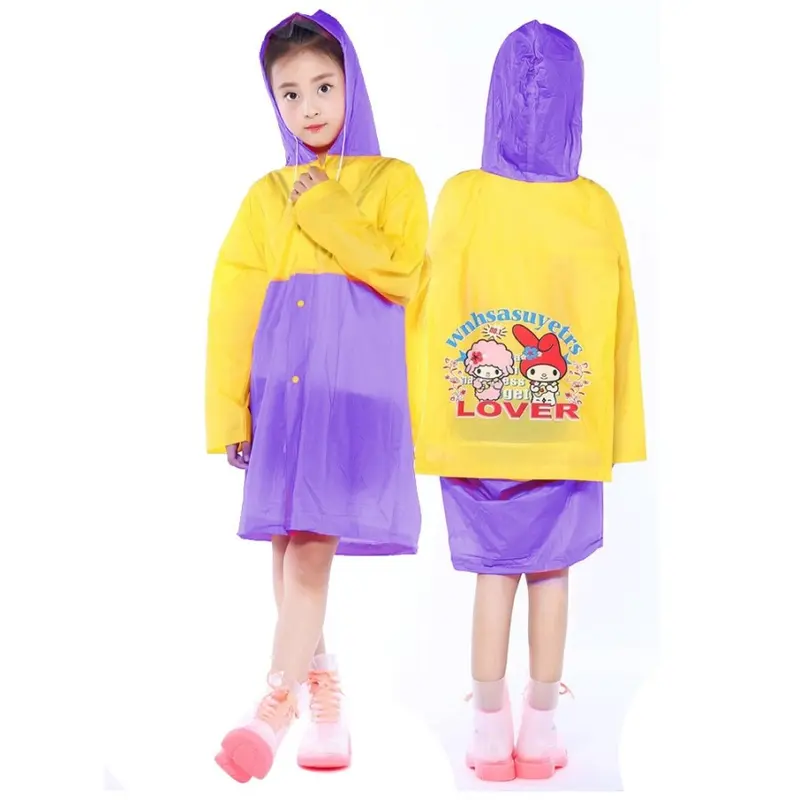 Kids Raincoat 4-13Thn Jas Hujan Anak Ponco Karakter Mantel Poncho 0767 5
