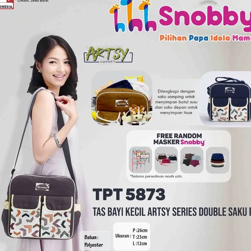 SNOBBY Tas Perlengakapan Bayi / Diaper Bag Size Kecil/Medium/Besar Model Line series