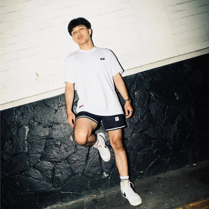 T-Shirt Putih Hitam Branco Main Satu Set Kaos Pria Wanita Pendek Celana Boardshort Sweat Short Katun Polos Distro Santai Dewasa 1