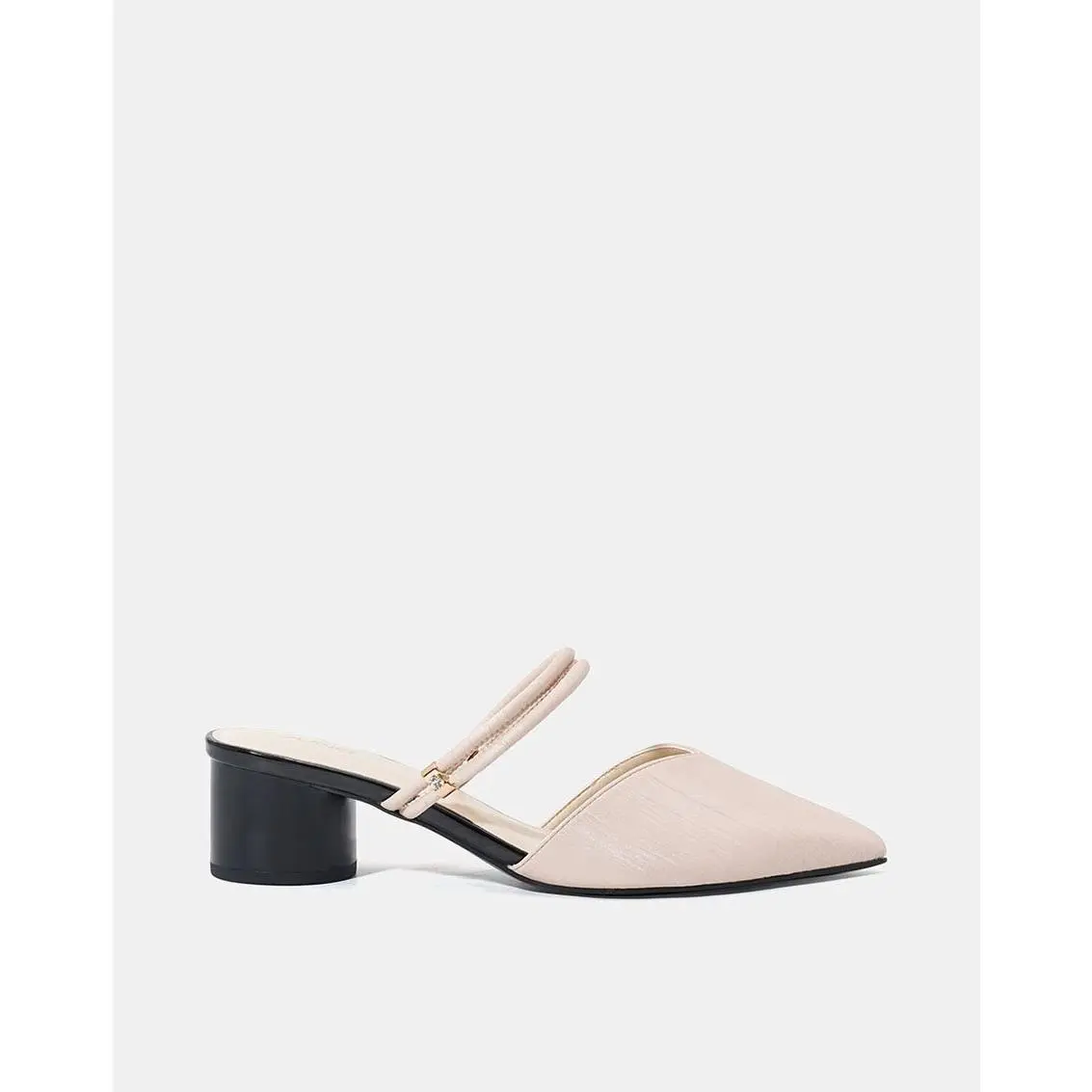 JUNO Giày Mules Mũi Nhọn Gót Trụ - CG05097