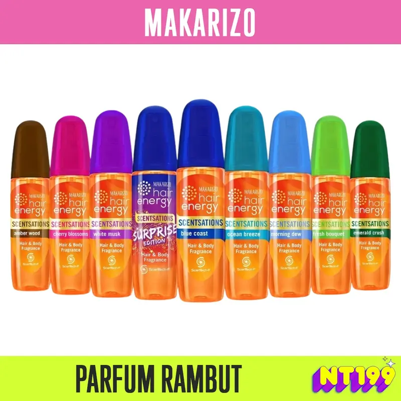 MAKARIZO Hair Energy Scentsations Hair Body Fragrance 100 mL I Parfum Rambut Wanita Spray  Perfume 0