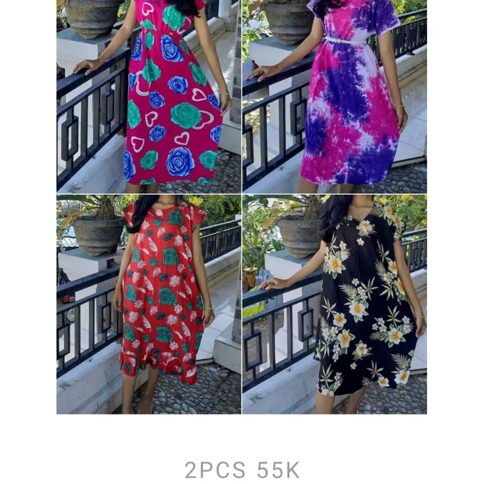 Daster wanita motif random (2pcs 55k)