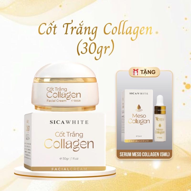[C2]-Kem Cốt Trắng Collagen (30gr)- Tặng Serum Meso Collagen (5ml)- Hỗ Trợ Chăm Sóc Da, Hỗ Trợ Da Không Đều Màu