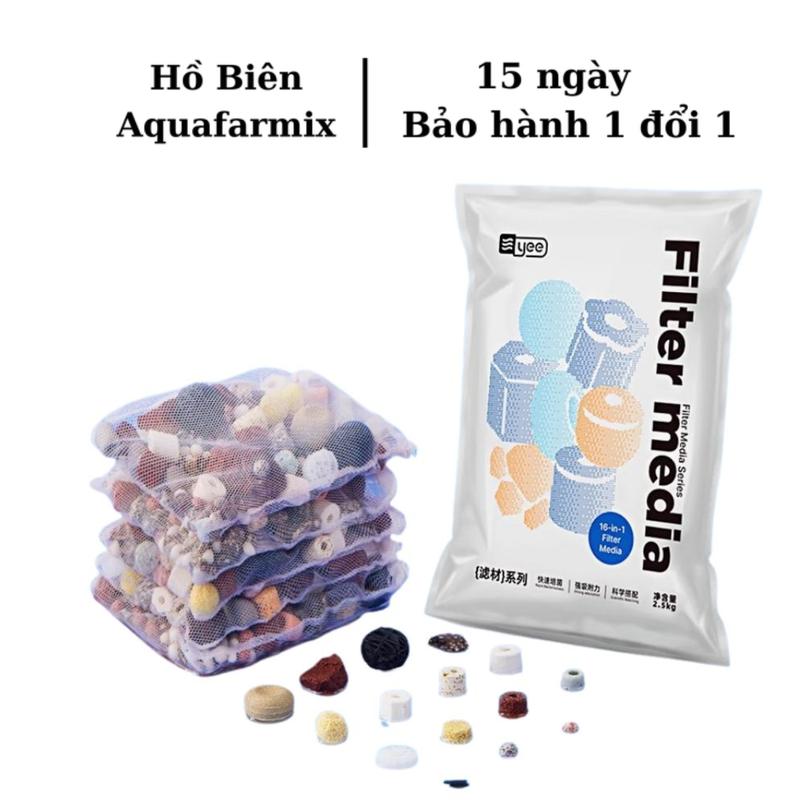 Filter Media 16 IN 1 vật liệu lọc cao cấp, tổng hợp các loại sứ khác nhau giúp phát triển vi sinh, cân bằng pH, khử độc nước đá lọc hồ cá