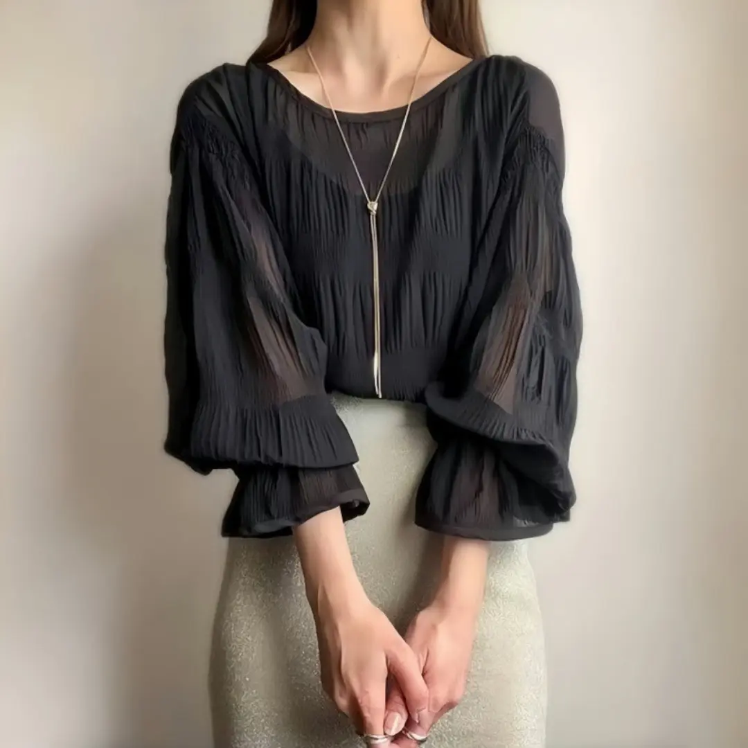 シアーシフォンブラウス(ID：250115) - TikTok Shop