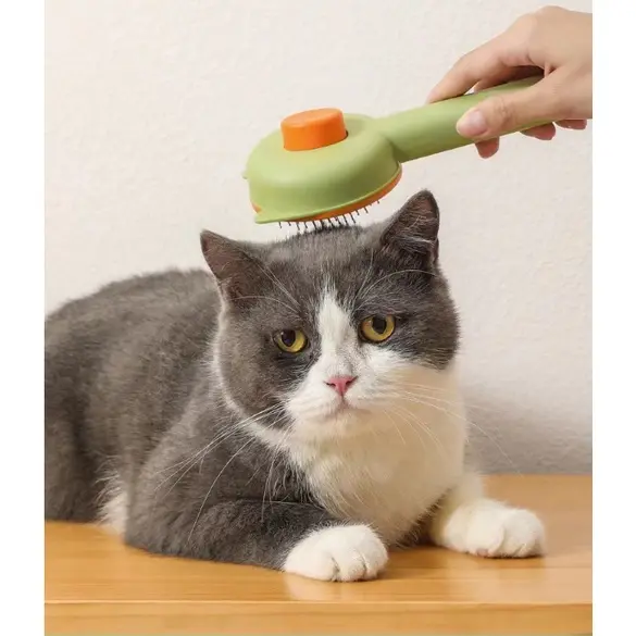 Sisir Bulu Kucing Sisir Grooming Press Kucing Sisir grooming Kucing Anjing Pet Hair Comb 8