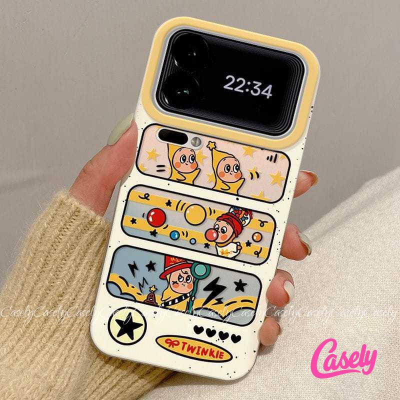 Ốp Cho IPhone 13 18 11 16 14 17 12 15 Pro Max 8 14 15 7 16 Plus SE X XS Max XR Ngôi Sao Vàng Hình Người Khung Ảnh Hoạt Hình