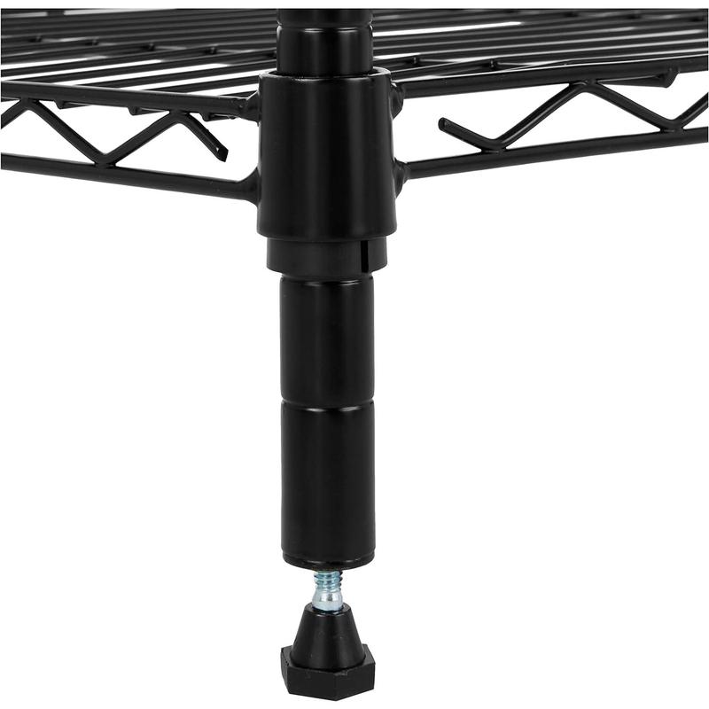 Basics 4-Shelf Storage Unit With Height Adjustable Shelves and Levelling Feet, 640 kg Max Weight, Black, 35.6 cm D x 91.4 cm W x 137.1 cm H 3