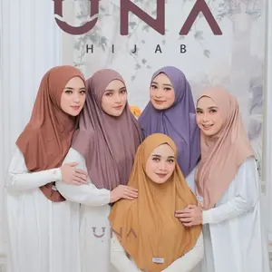 Malika instan Una hijab Bergo instan tanpa ped nyaman dipakai bahan Jersey premium
