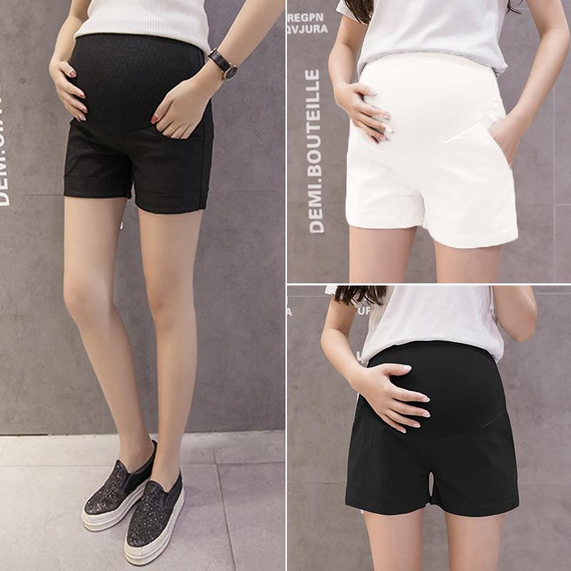 Quần đùi bầu kaki thun co giãn thoải mái- 2 màu : đen, trắng Váy Bầu Đầm Bầu