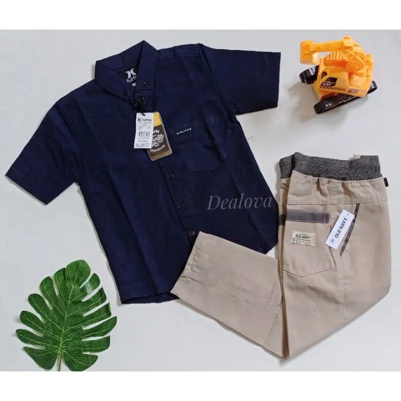 GRATIS ONGKIR/COD Setelan Kemeja Anak Laki-Laki Kemeja Distro Umur 1 2 3 4 5 6 7 8 Tahun Bahan Cotton oxford Rama Fashion
