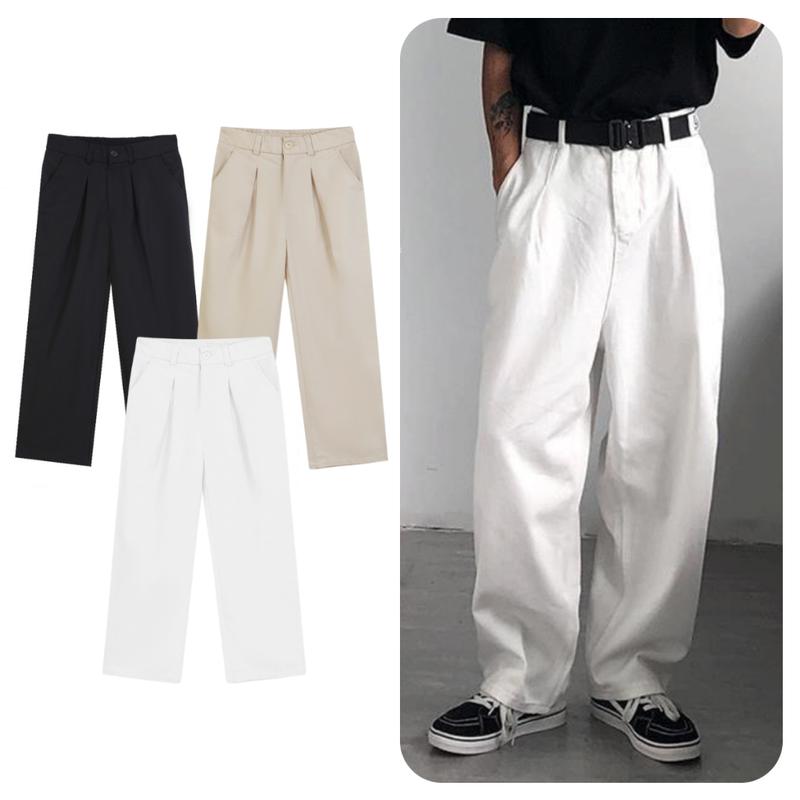 Quần Kaki Xếp Li Dài Nam Nữ Unisex Ống Rộng Local Brand Halley Vải Kaki Dày Dặn Định Lượng 300gsm Cao Cấp D14