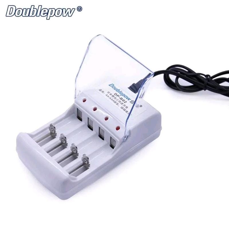 Paket Combo Charger B02 Plus Baterai AAA Doublepow Charger Baterai 4 slot AA/AAA with 4PCS AAA 900mAh - DP-B02 2
