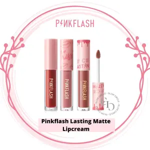 PINKFLASH Lasting Matte Lip Cream PF-L01 Lipcream Lipstik Lipstik Gloss Liquid Tahan Air & Pigmented untuk Bibir Nyaman