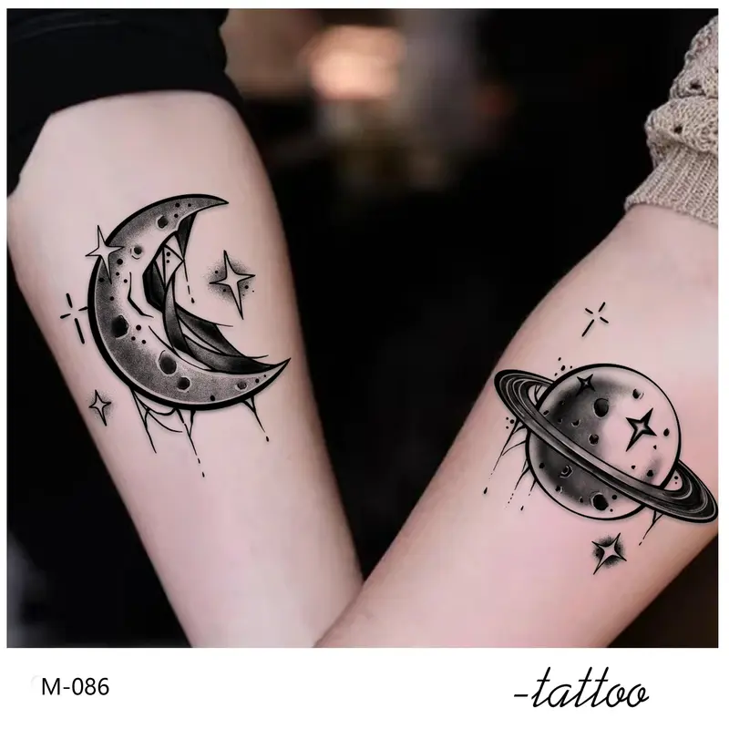 ZOAR-BY22 Stiker Tato Temporary Semi Permanen【gaya INS】 Tahan lama Tattoo menempel dekorasi seni untuk pria dan wanita 4