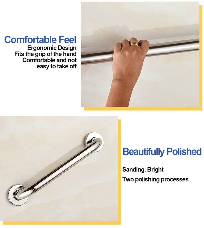 Tay vịn inox phòng tắm, tay vin an toàn cho người già inox304 cao cấp 6