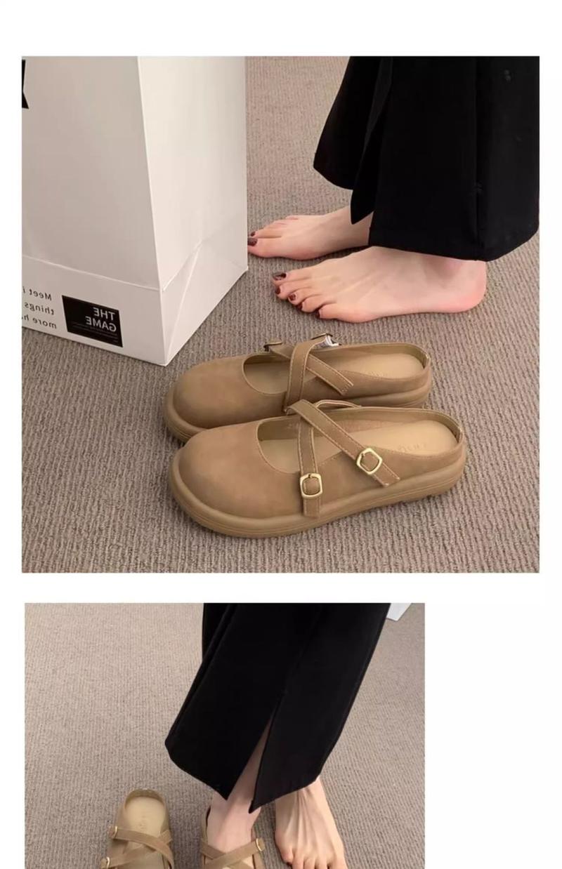 Product Introduction of Half Slippers Women Summer Outdoor Comfortable Flat Shoes College Style Mules Sandals 8