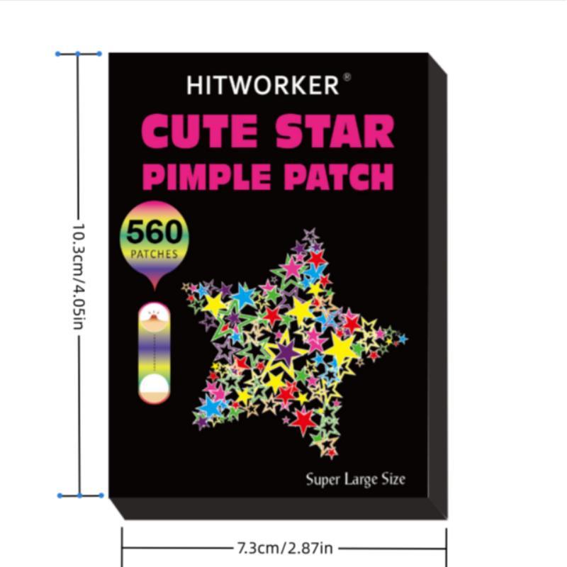 Pimple Cover Patch, 560pcs/set Acne Cover Patch, Hydrocolloidal Pimple Patch, Invisible Star Shape Sticker, Cleanser for Ance-prone Skin for Women & Men 8