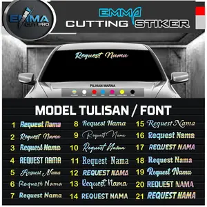 STIKER KACA MOBIL Cutting sticker Custom Request nama Suka Suka Hologram stiker kaca mobil