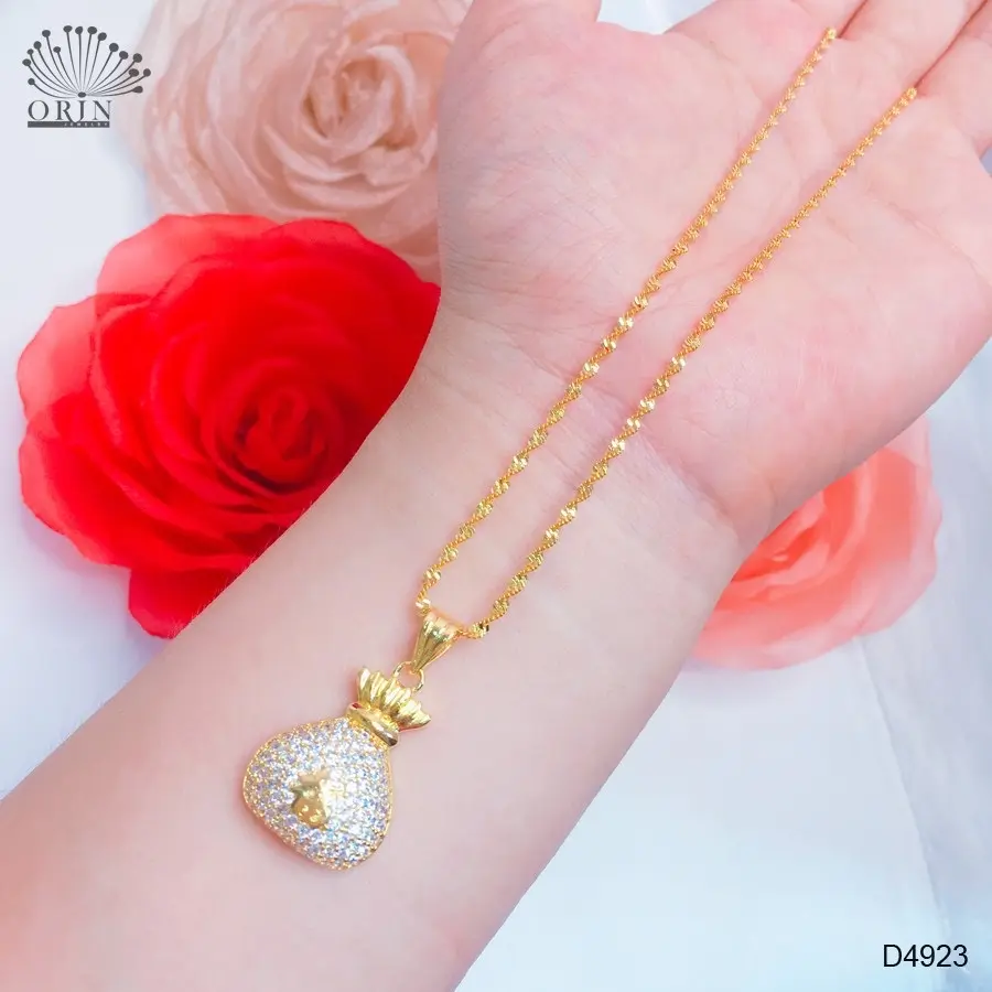 Dây chuyền túi tiền mạ vàng 18k
