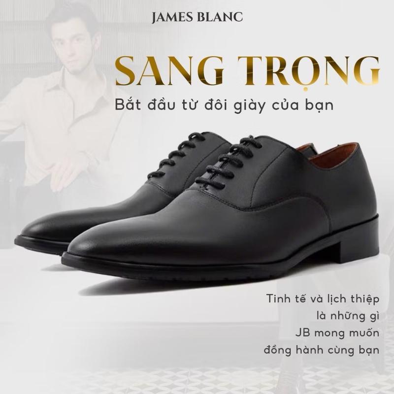  JAMES BLANC Giày Tây Nam G-9982 Oxford JB Giày Da Nam Buộc Dây Da Bò Nhập Khẩu Êm Chân 