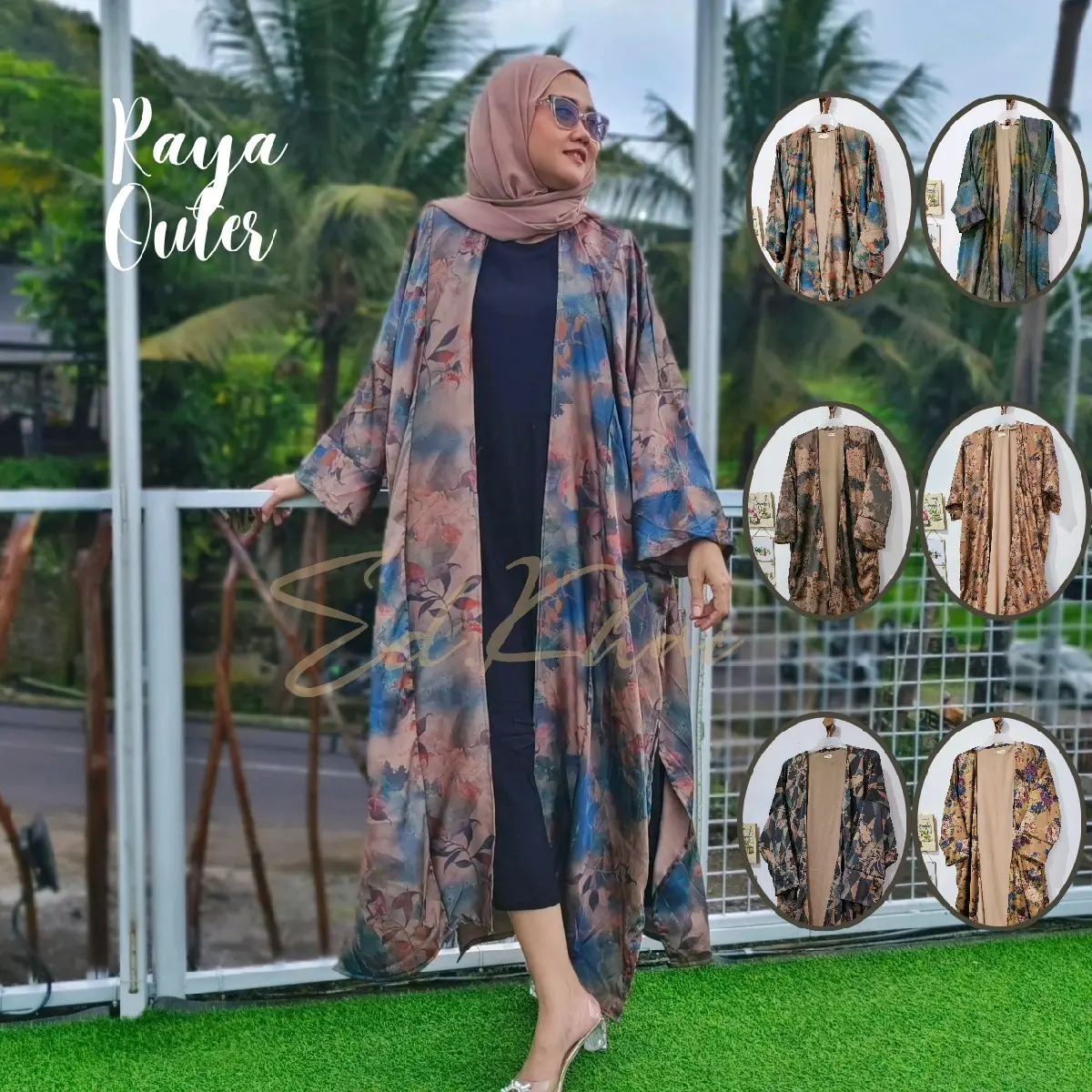 Raya Long Outer Silk Jumbo Bigsize