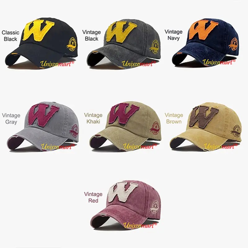 Topi Baseball W LOGO Jokers Hat Cap Casual Sport Distro Vintage Pria Wanita Black Dewasa 1