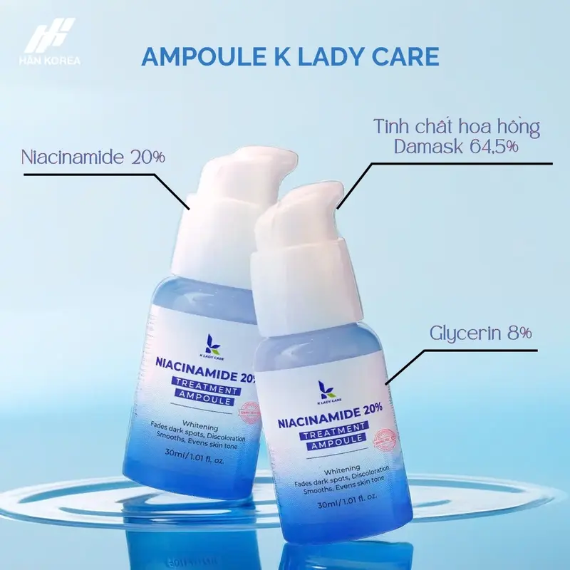 T21. Ampoule Niacinamide 20% K Lady Care ( Chai 30ml ) – Dưỡng Ẩm, Làm Sáng Da, Hỗ Trợ Phục Hồi Da - Skincare, Làm Đẹp Da Serum 1