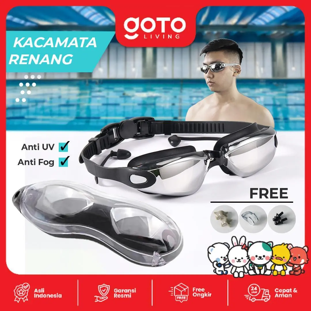(Promo Special) Goto [COD] Slovic Kacamata Renang Swimming Goggles Dewasa Anti FOG UV