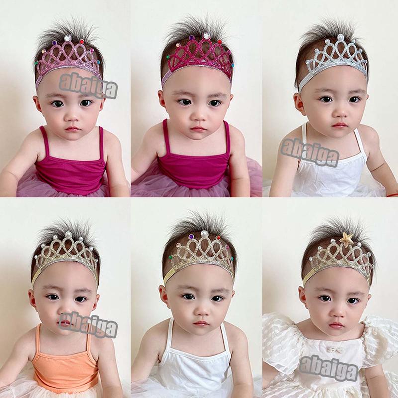 Baby Girl Glittering Crown Baby Headbands Girls Elastic Hair Bands Hair Accessories Princess Headwear 1