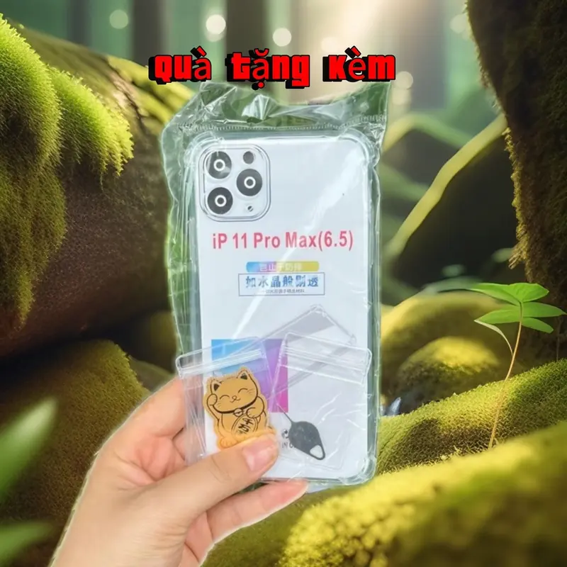 Kính trong suốt (combo 4 kính trong suốt có khuân viền trợ dán) dành cho điện thoại từ 6/7/8plus-15promax ( tặng kèm 1 ốp + 1 linh phù mèo thần tài + 1 chọc sim) Phụ Kiện Kem 4