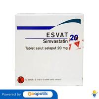 Gambar ESVAT 20 MG BOX 30 TABLET dari Apotek Semangat by GoApotik Kota Medan 1 Tokopedia