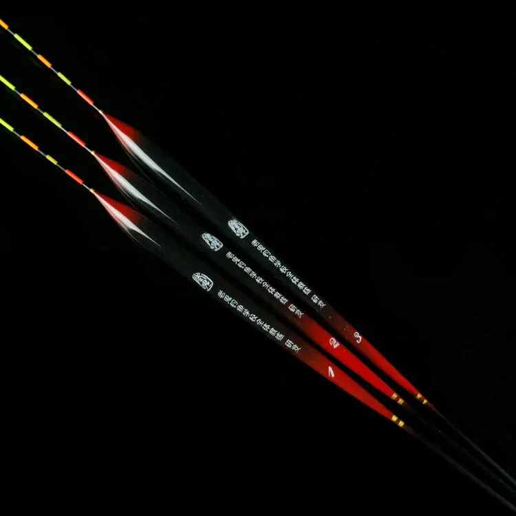 Combo 3 Cây Phao Câu Cá Rô Phi Hắc Phi Siêu Nhạy Độ Dài 36.5 - 38.5cm, Tải Chì 2.6 - 2.8g, Đen Đỏ Bắt Cá Fishing Đi Câu 5
