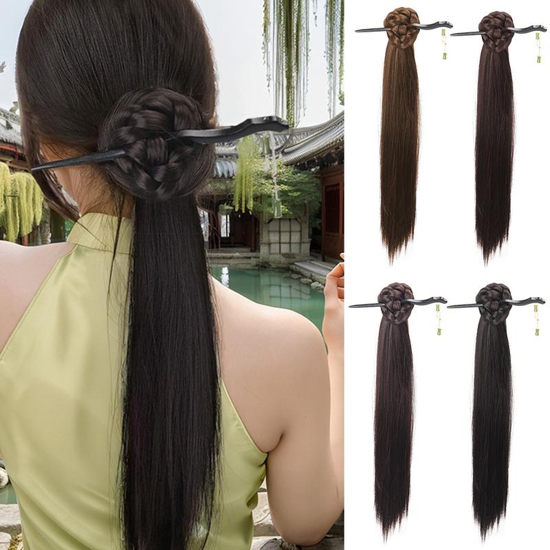 Product Introduction of Synthetic Long Ponytail Hair Extensions Clip-in Ponytail Hair Extensions Women's Ponytail Wig Styles 19